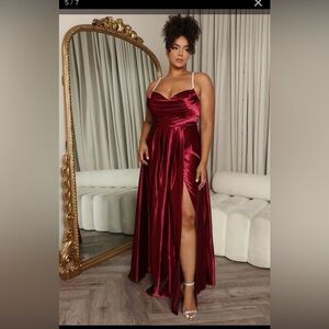 Maroon Evening Gown